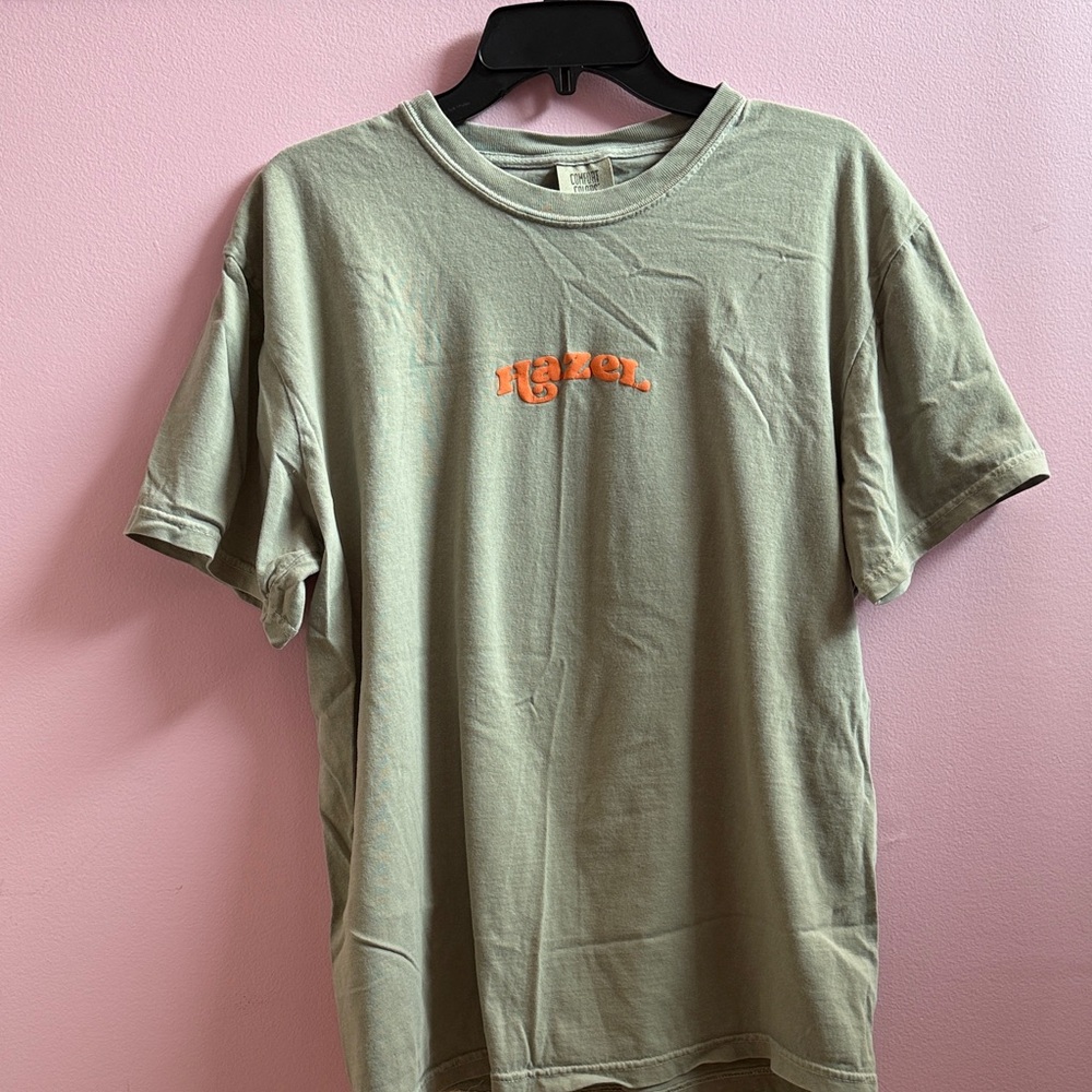 HAZEL BOUTIQUE Green T-Shirt with Orange Accents